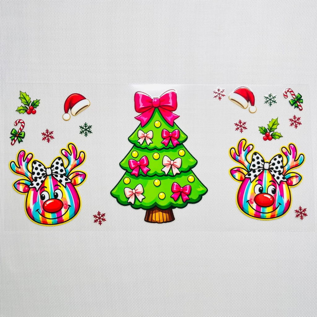 16oz UVDTF Cup Wraps, Christmas Vibes