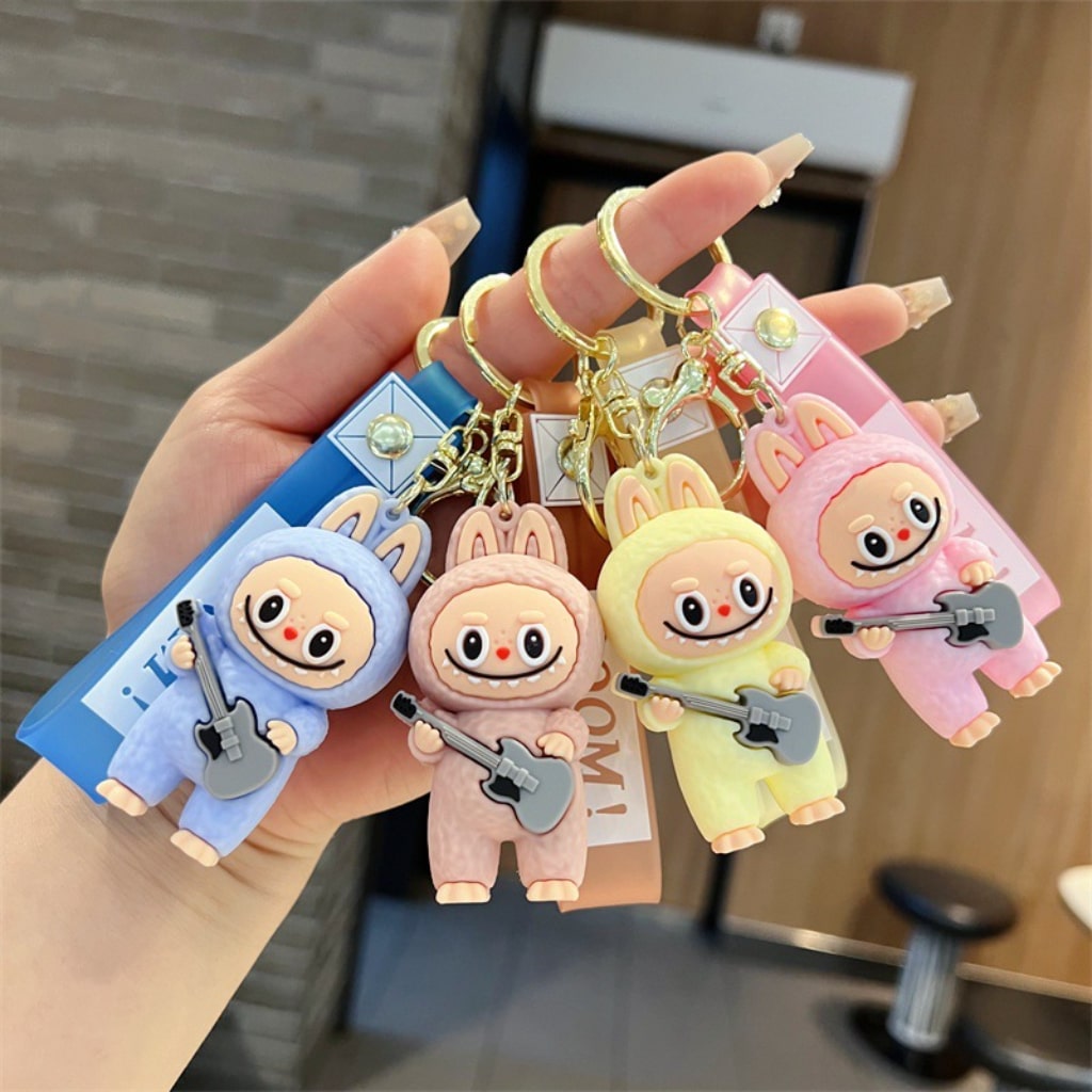 Labubu With Guitar Keychains