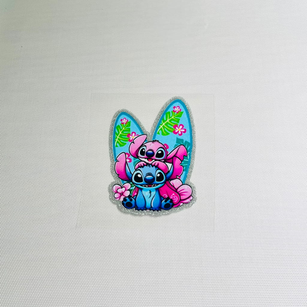 4inch Decals Shiny Glitter Cup Wraps, Water Proof,Cartoon ,Stitch