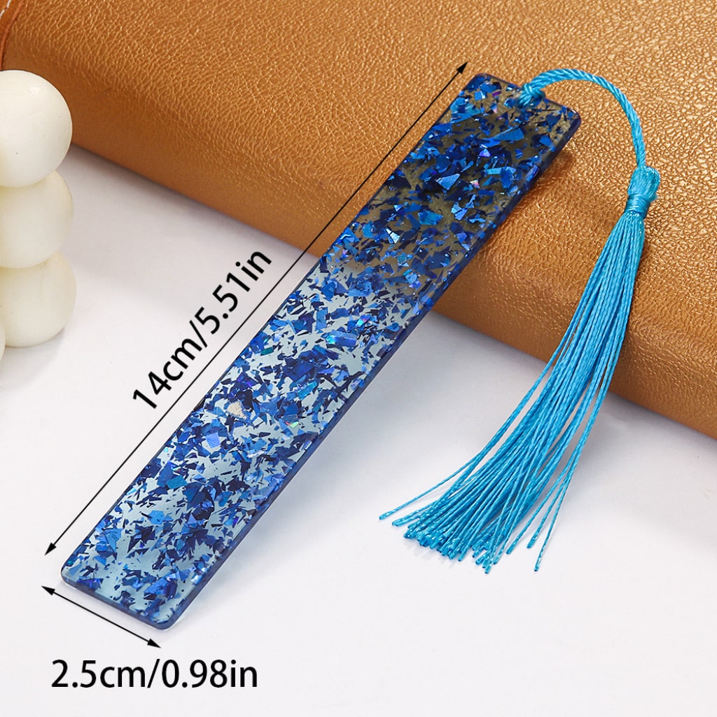 Confetti Acrylic Bookmarks With Tassels,Random Mix