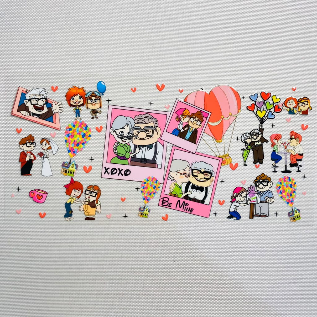 16oz UVDTF Cup Wraps, Cartoon, Up