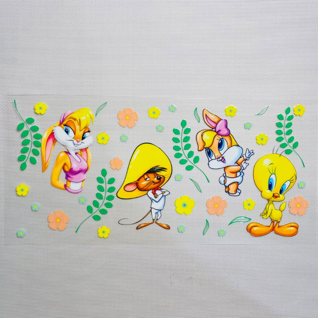 16oz UVDTF Cup Wraps ,Cartoon, Looney Tunes Tweety