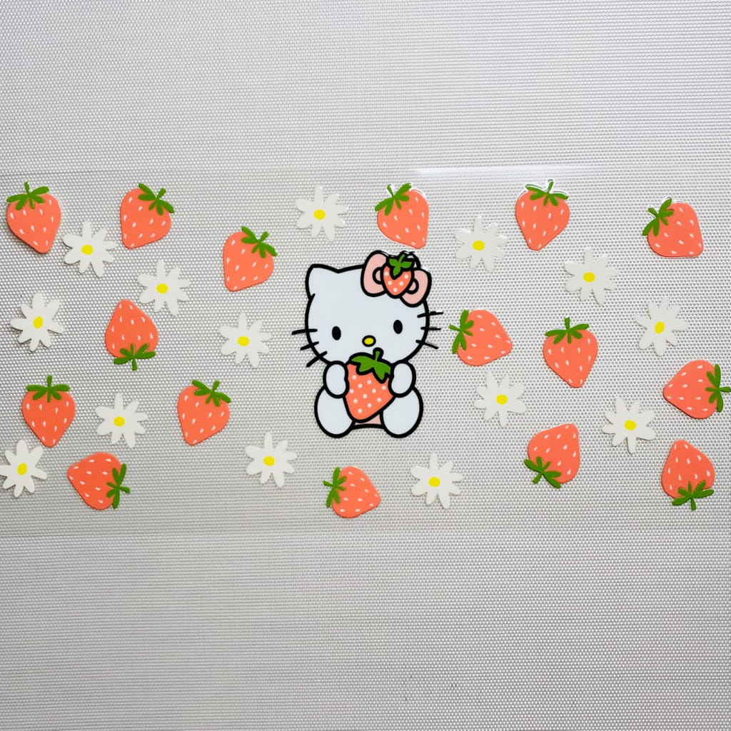 16oz UVDTF Cup Wraps, Cartoon ,Hello Kitty