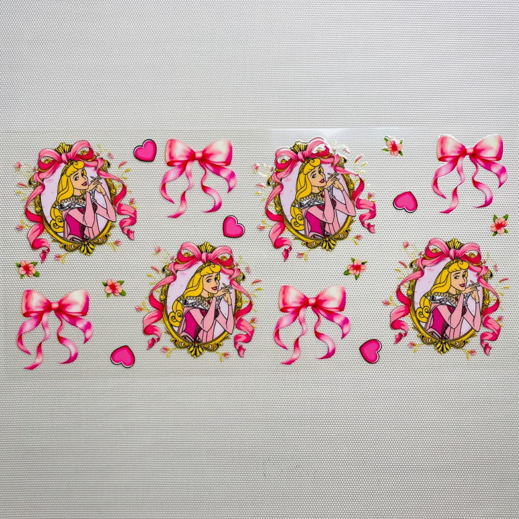 16oz UVDTF Cup Wraps ,Cartoon ,Princess, Aurora
