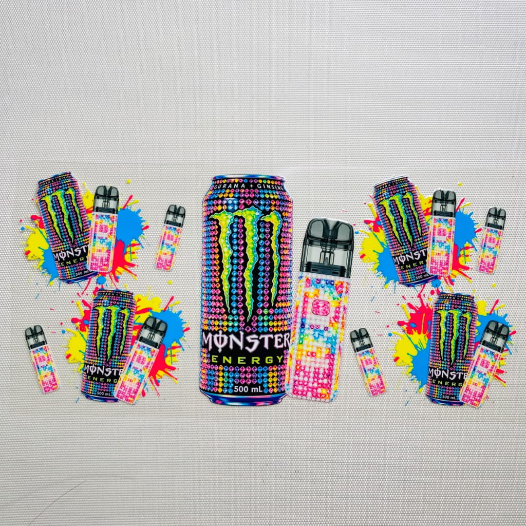 16oz UVDTF Cup Wraps, Monster Drink