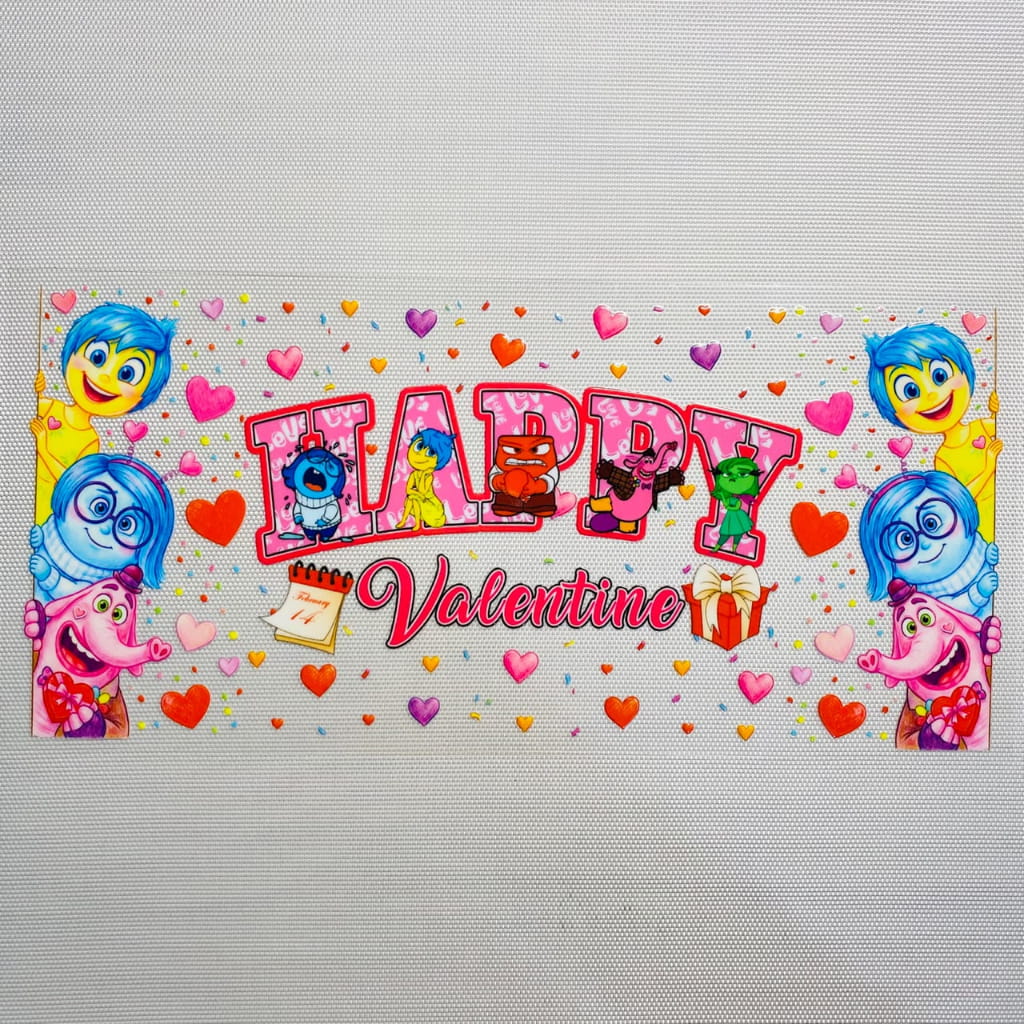16oz UVDTF Cup Wraps, Cartoon , Inside Out
