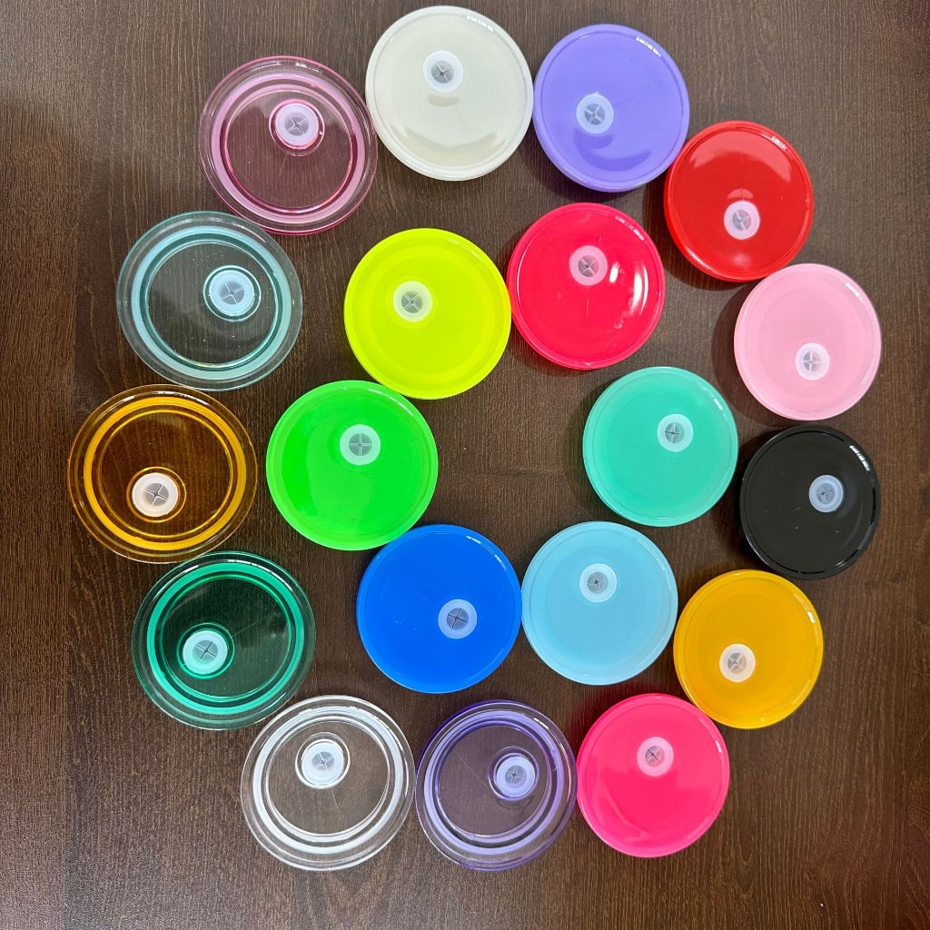 Solid Color Plain Lids for 16oz or 17oz,19 colors,Random Mix