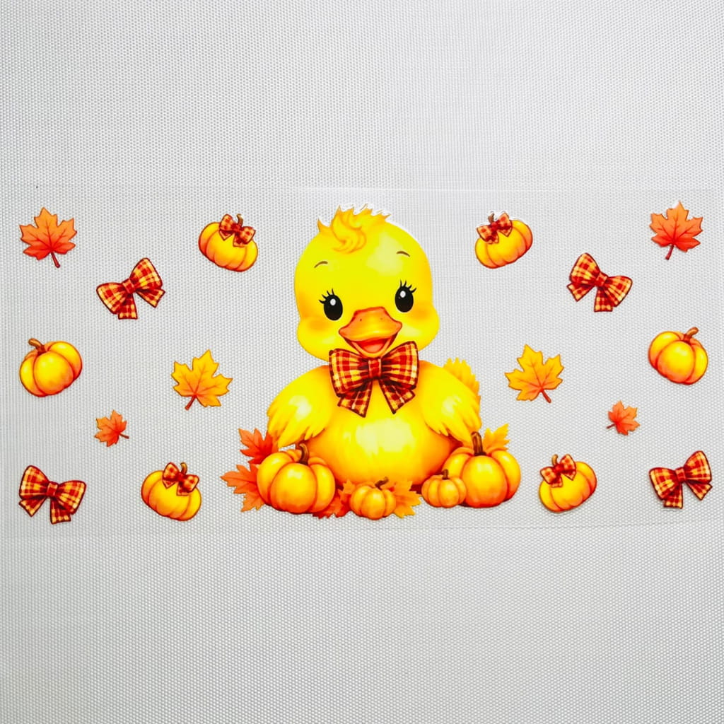 16oz UVDTF Cup Wraps,Cartoon , Fall & Autumn Vibes ,Duck