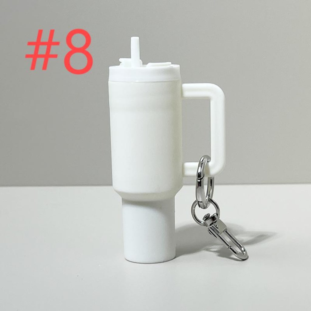 Mini Stainly Tumbler Cup keychains,Solid Color