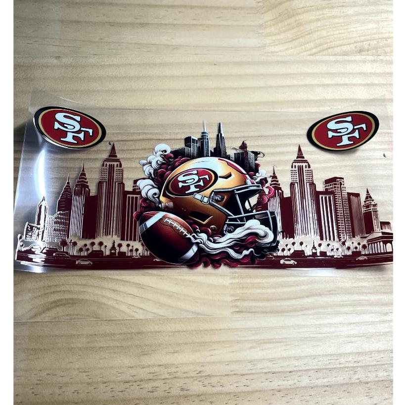 16oz UVDTF Cup Wraps,Sport, Football Teams , 49ERS , SF