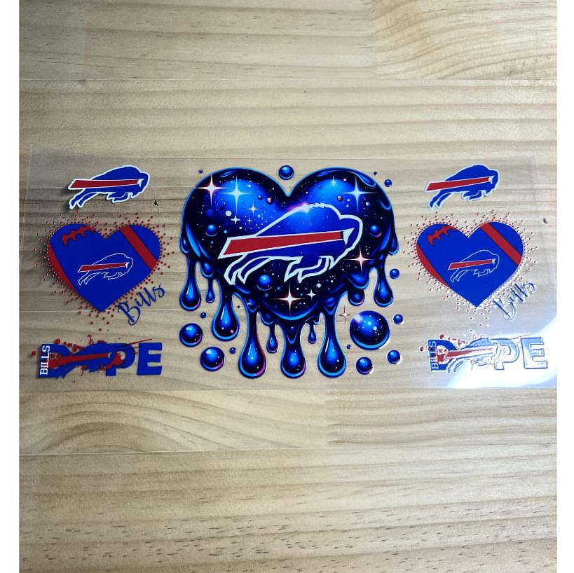 16oz UVDTF Cup Wraps,Sport , Football Teams , Buffalo Bills