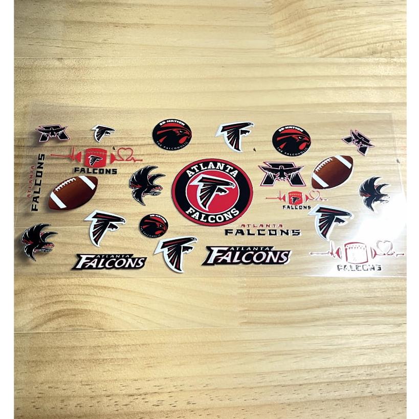 16oz UVDTF Cup Wraps,Sport, Football Teams , Falcons