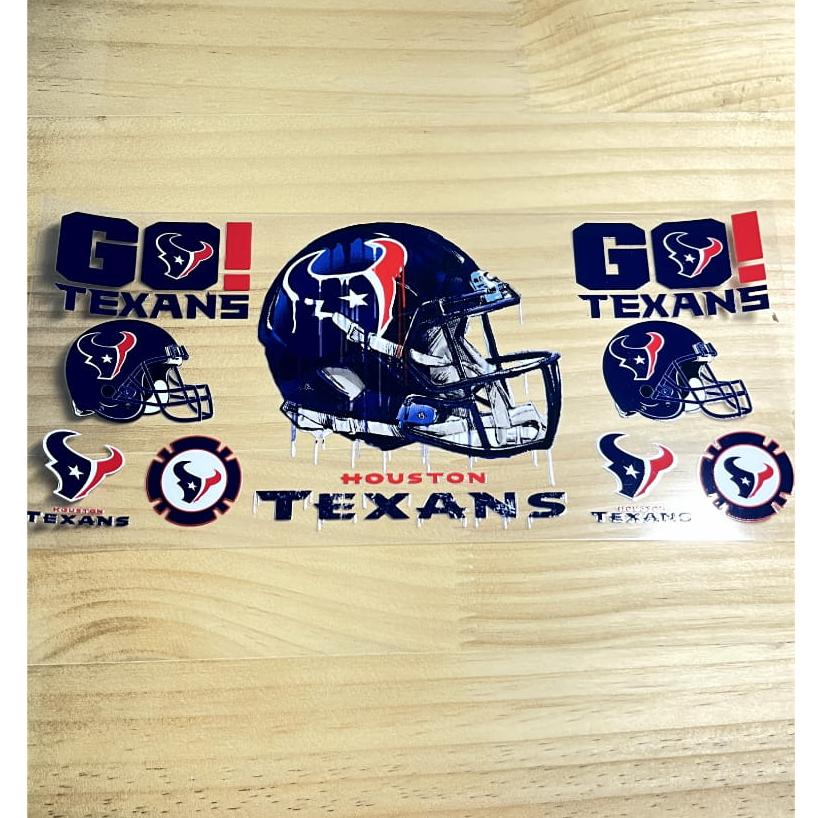 16oz UVDTF Cup Wraps,Sport, Football ,Texans