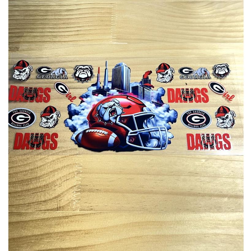 16oz UVDTF Cup Wraps,Sport, College Football , Georgia