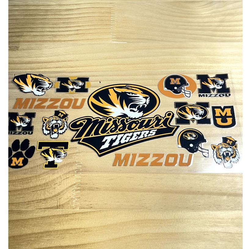 16oz UVDTF Cup Wraps,Colleage Football Sport Teams , Missouri Tigers
