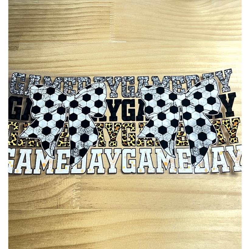16oz UVDTF Cup Wraps,Sport ,Soccer Game Day ,Bownet & Bow
