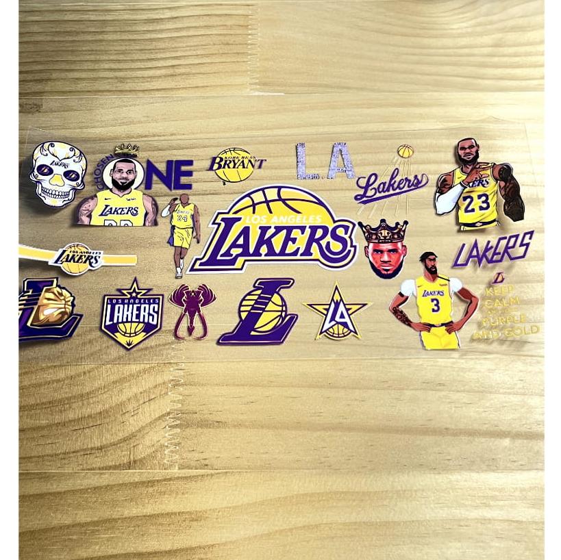 16oz UVDTF Cup Wraps, Lakers Basketball Sport