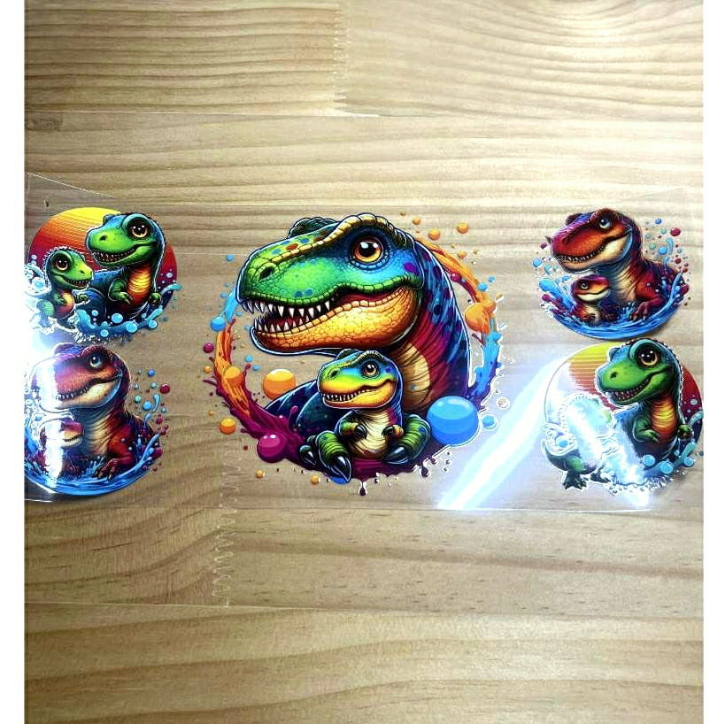 16oz UVDTF Cup Wraps,Cartoon,Dinosaur
