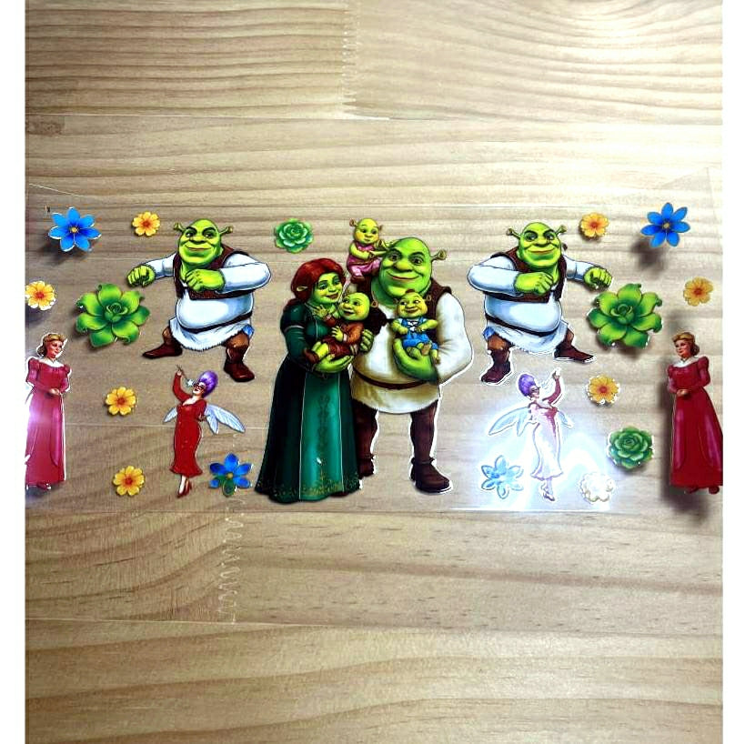 16oz UVDTF Cup Wraps, Cartoon, Shrek