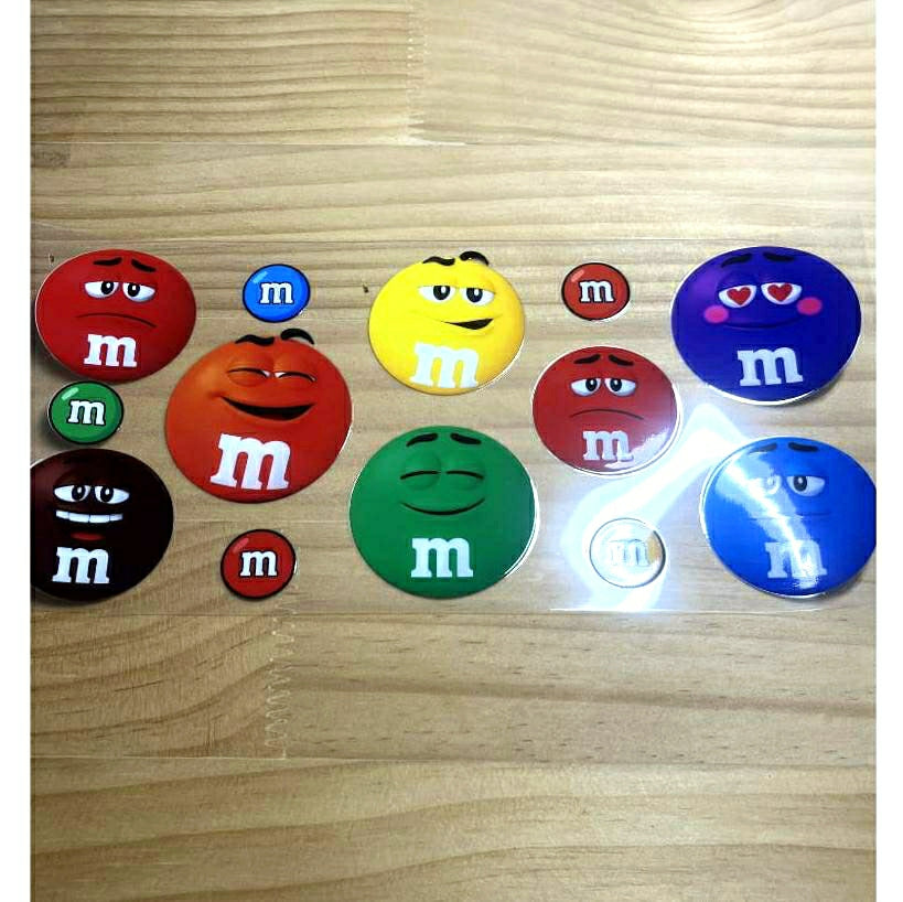 16oz UVDTF Cup Wraps, Cartoon ,M&M's