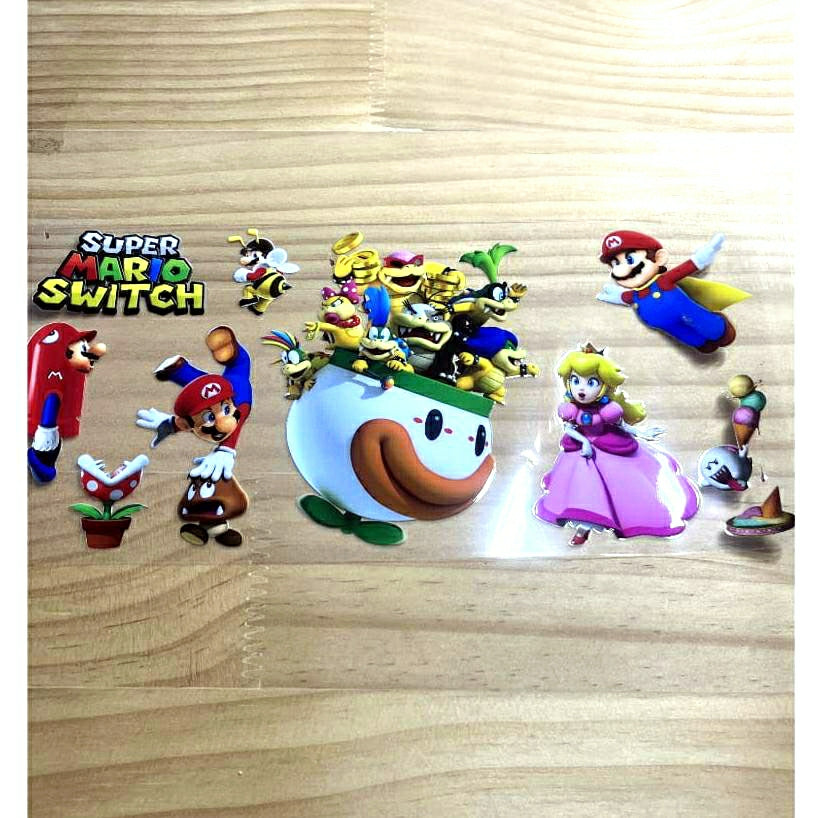 16oz UVDTF Cup Wraps,Cartoon,Super Mario