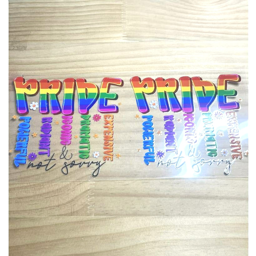 16oz UVDTF Cup Wraps ,Rainbow Pride