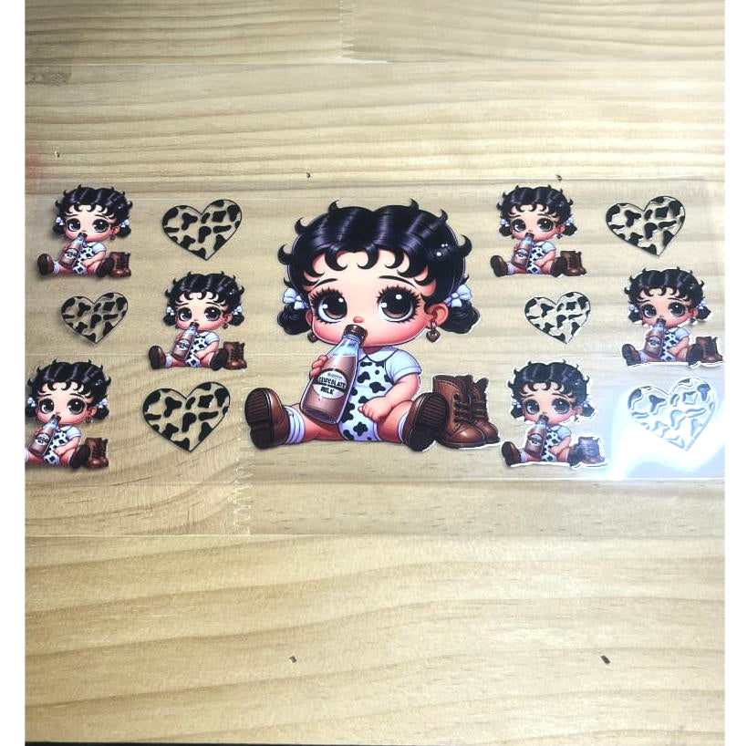 16oz UVDTF Cup Wraps, Betty Boop
