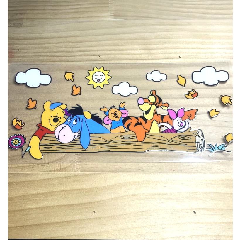 16oz UVDTF Cup Wraps, Winnie Pooh ,Cartoon