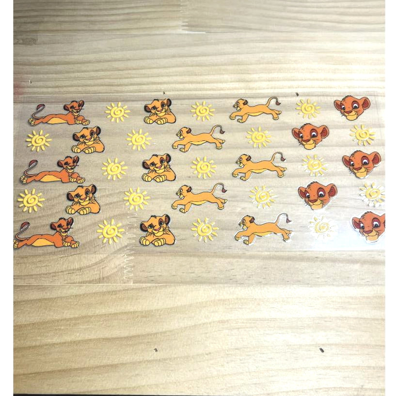 16oz UVDTF Cup Wraps,Cartoon ,Lion King