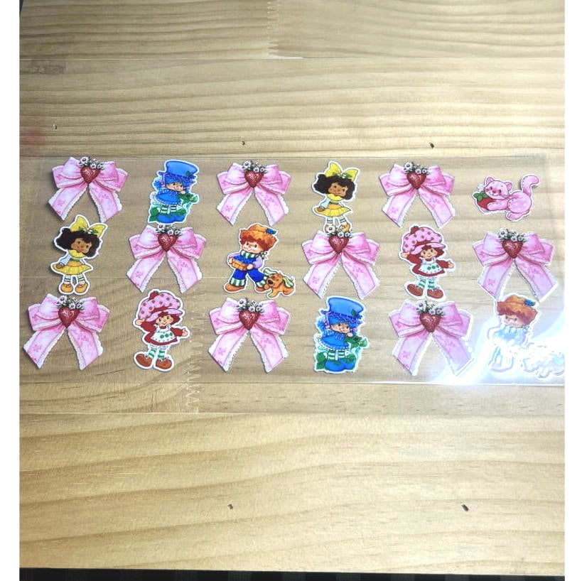16oz UVDTF Cup Wraps,Cartoon, Strawberry Shortcake