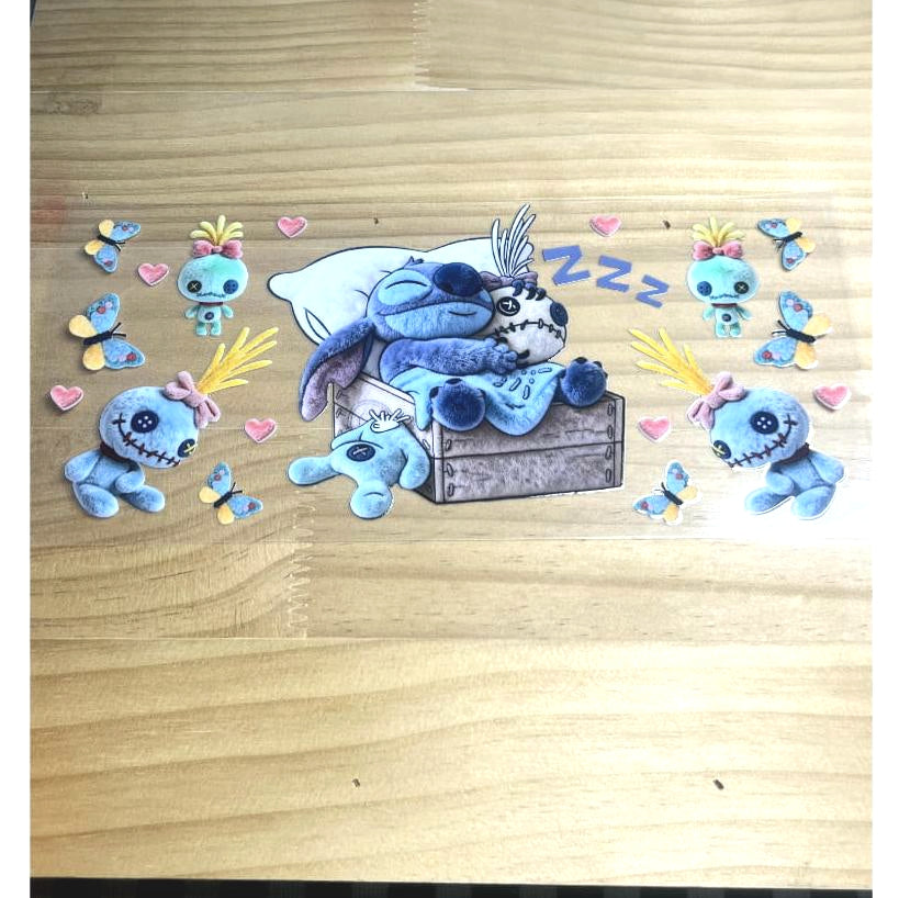 16oz UVDTF Cup Wraps, Cartoon ,Stitch