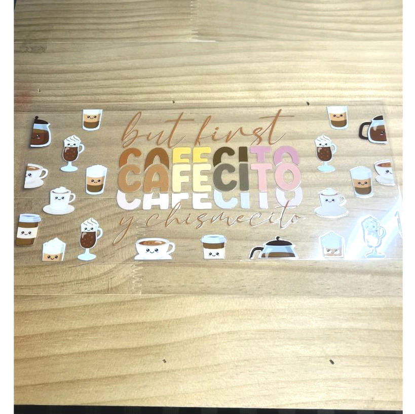 16oz UVDTF Cup Wraps, Cafecito & Coffee