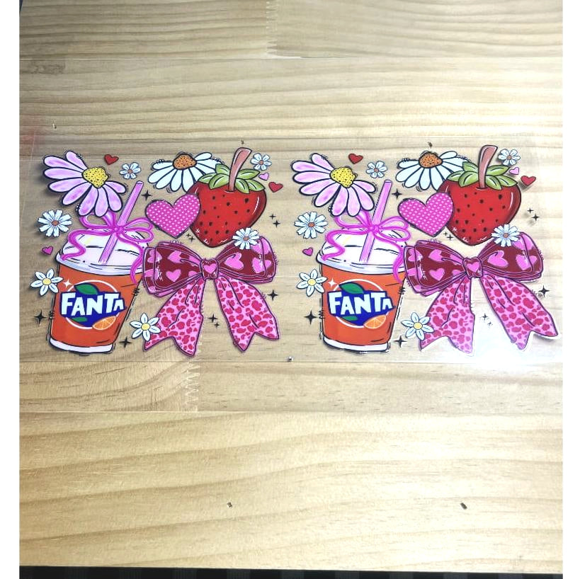 16oz UVDTF Cup Wraps ,Fanta ,Drinking