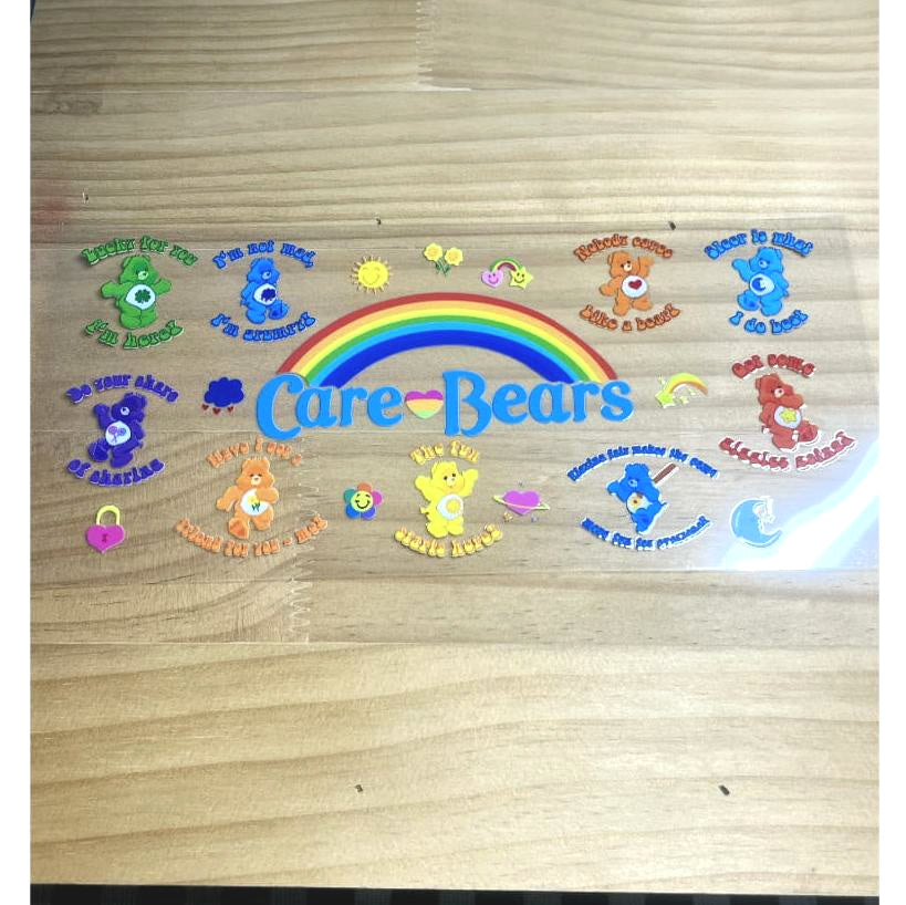16oz UVDTF Cup Wraps ,Cartoon,Care Bears