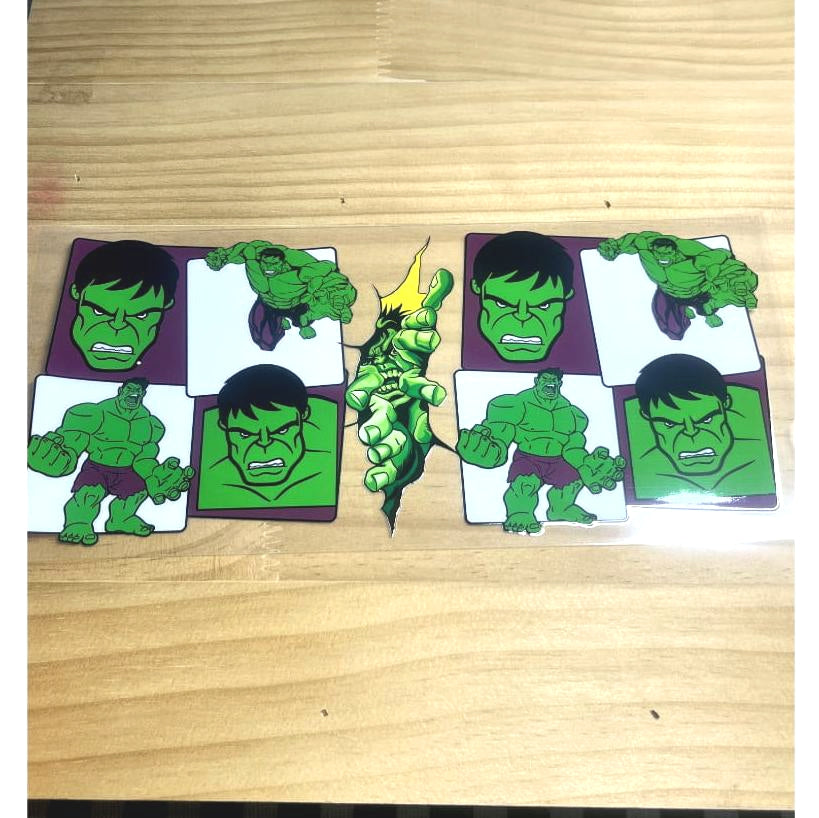 16oz UVDTF Cup Wraps,Cartoon, The Hulk & Hero