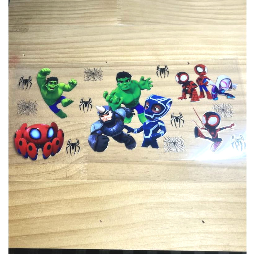16oz UVDTF Cup Wraps,Cartoon, Marvels ,The Hulk & Hero