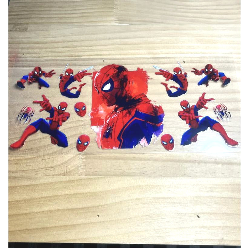 16oz UVDTF Cup Wraps ,Cartoon,Spiderman Hero