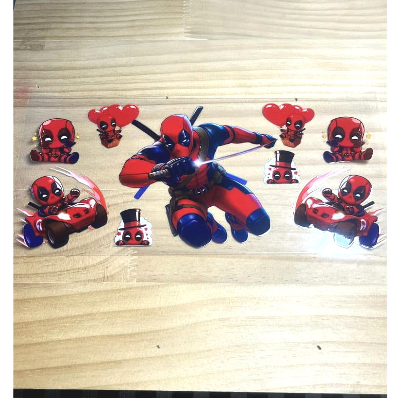 16oz UVDTF Cup Wraps,Cartoon ,Deadpool