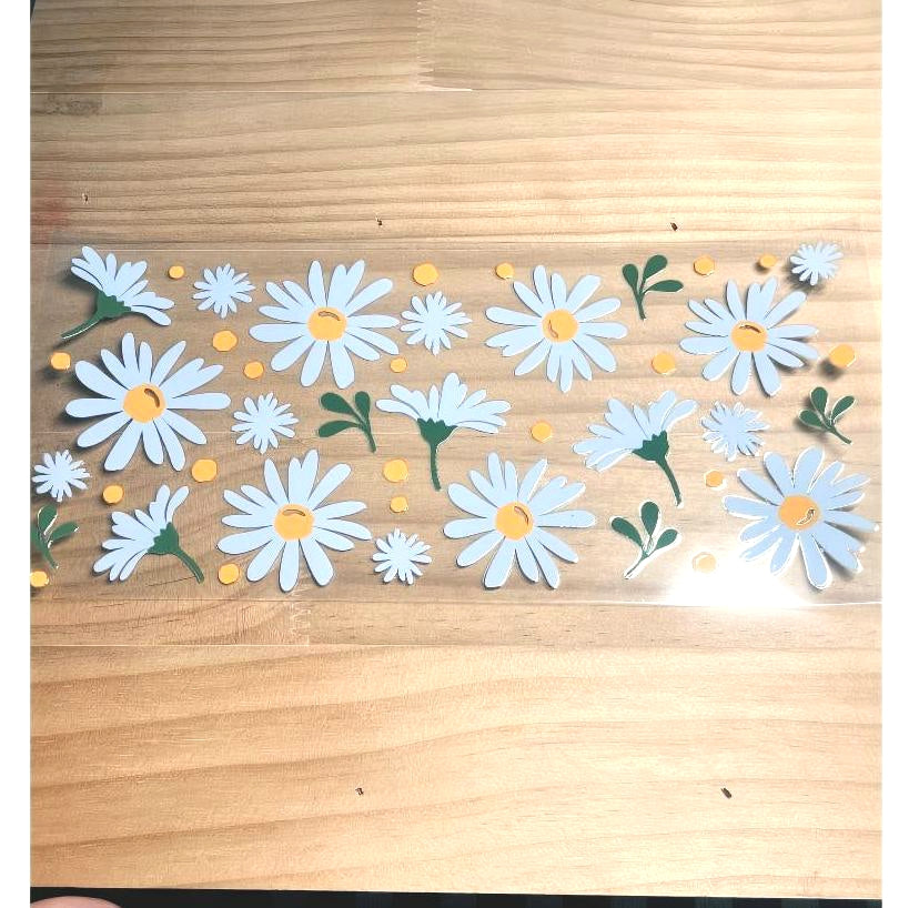 16oz UVDTF Cup Wraps ,Daisy Flower