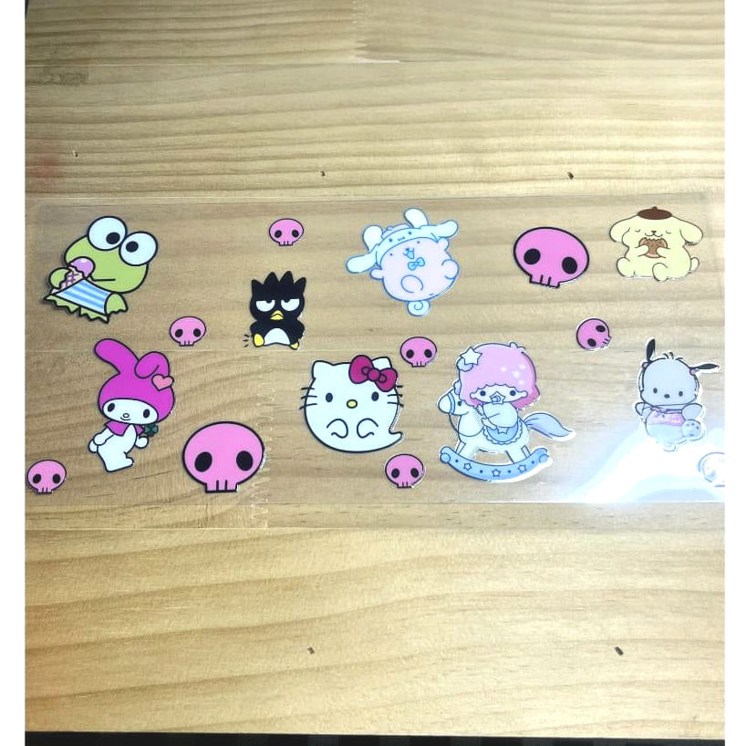 16oz UVDTF Cup Wraps, Cartoon , Sanrio