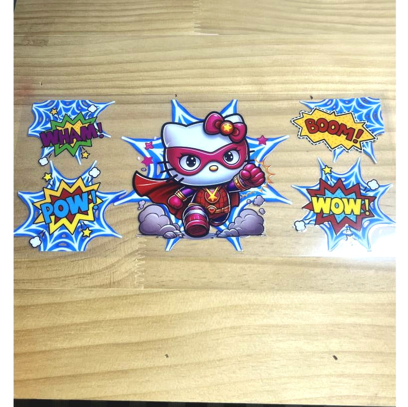 16oz UVDTF Cup Wraps, Cartoon Sanrio ,Hello Kitty