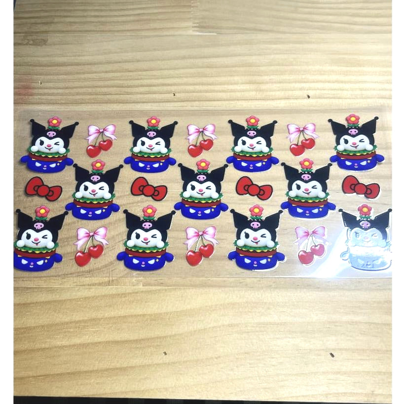 16oz UVDTF Cup Wraps, Cartoon Sanrio ,Kuromi