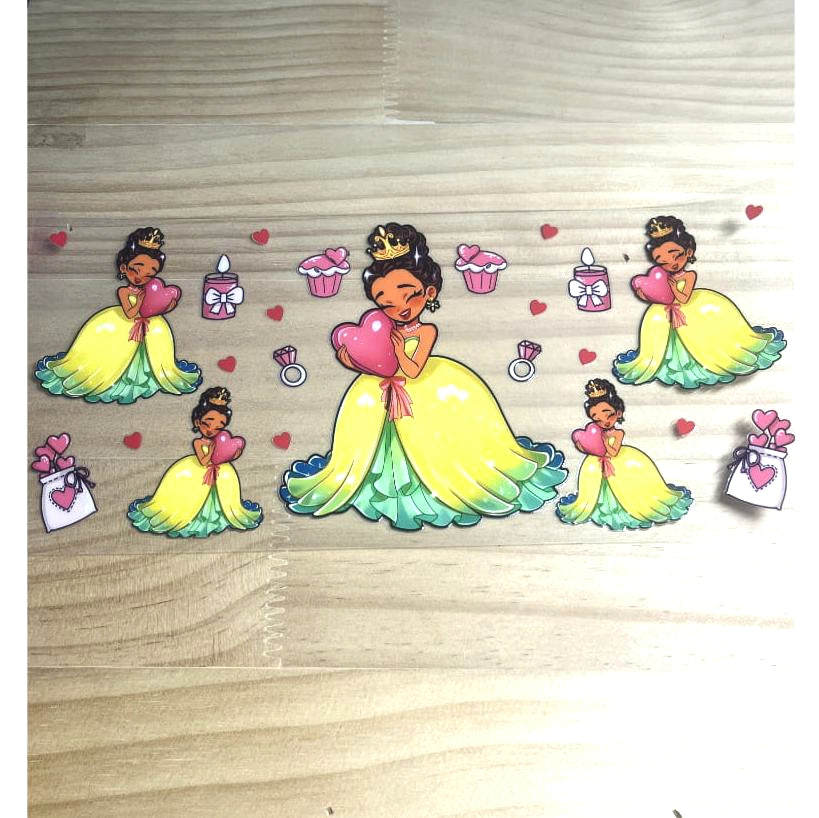 16oz UVDTF Cup Wraps,Cartoon,Princess Tiana