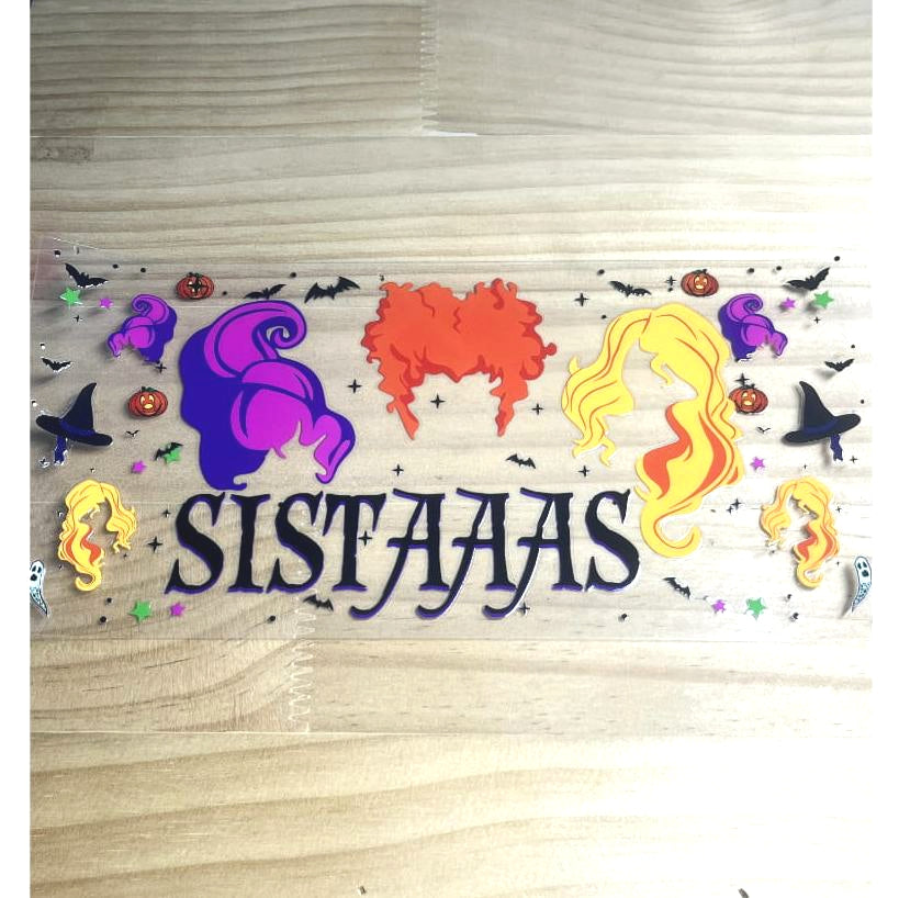 16oz UVDTF Cup Wraps, Cartoon , Hocus Pocus