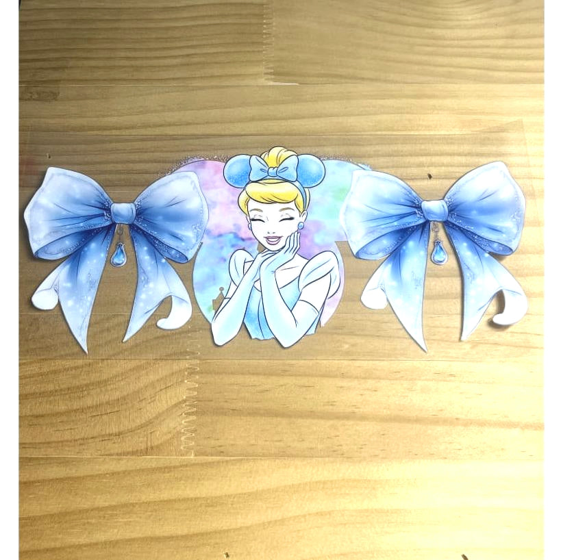16oz UVDTF Cup Wraps,Cartoon Princess, Cinderella