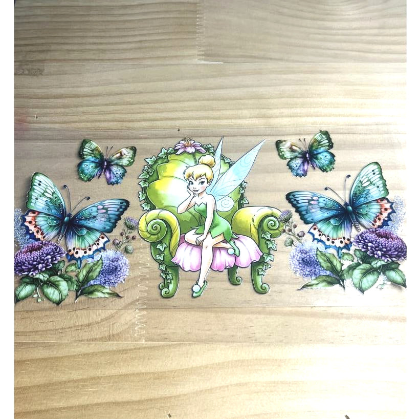 16oz UVDTF Cup Wraps,Cartoon Princess,Tinker Bell
