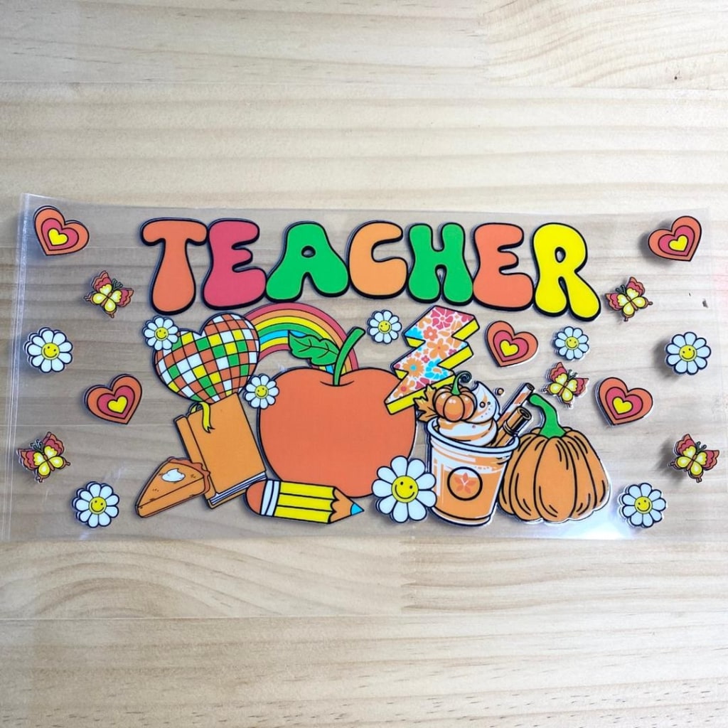 16oz UVDTF Cup Wraps, Teacher