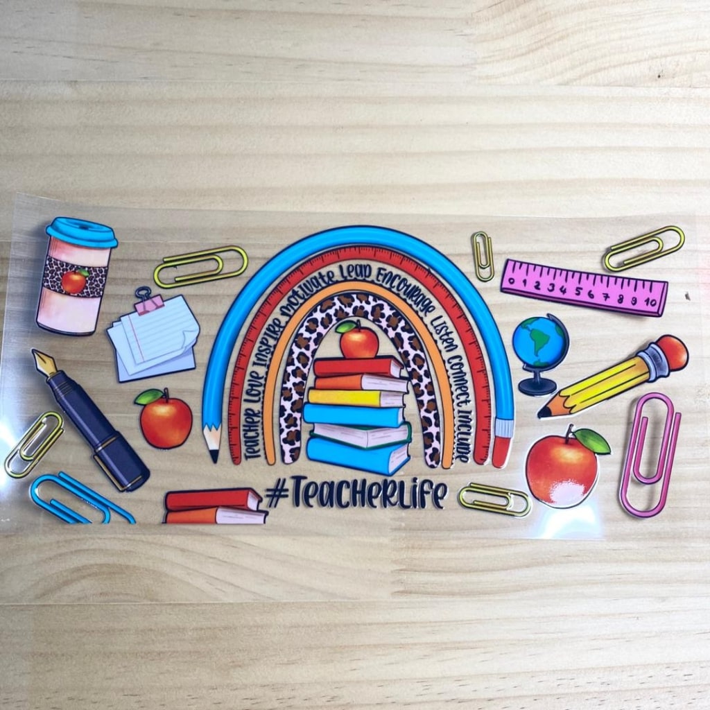 16oz UVDTF Cup Wraps, Teacher