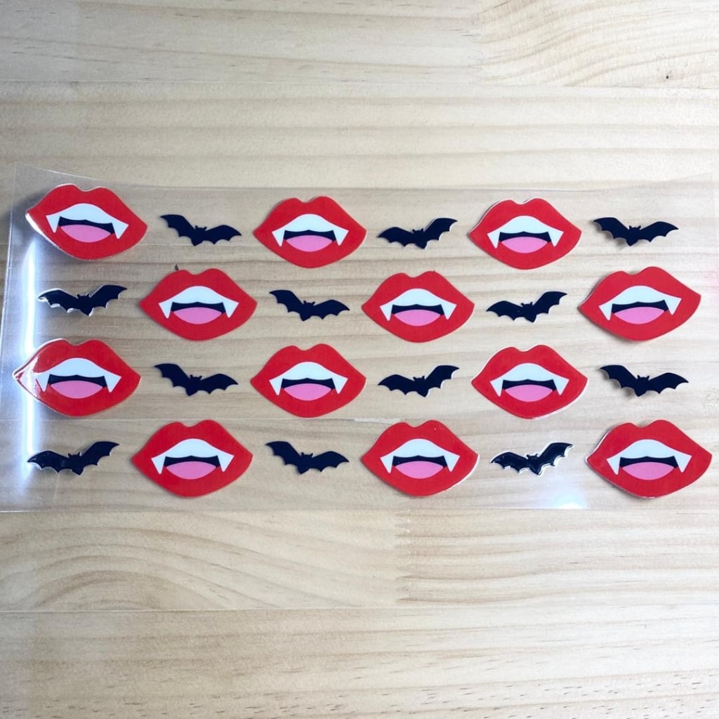 16oz UVDTF Cup Wraps, Vampire & Bat