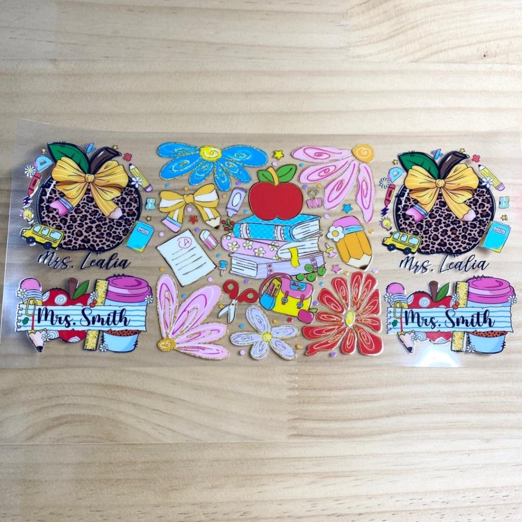 16oz UVDTF Cup Wraps,Teacher With Name